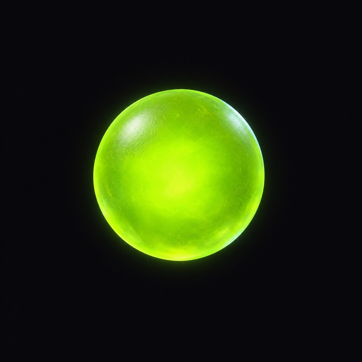 Boing glow-in-the-dark ceiling ball, volt green