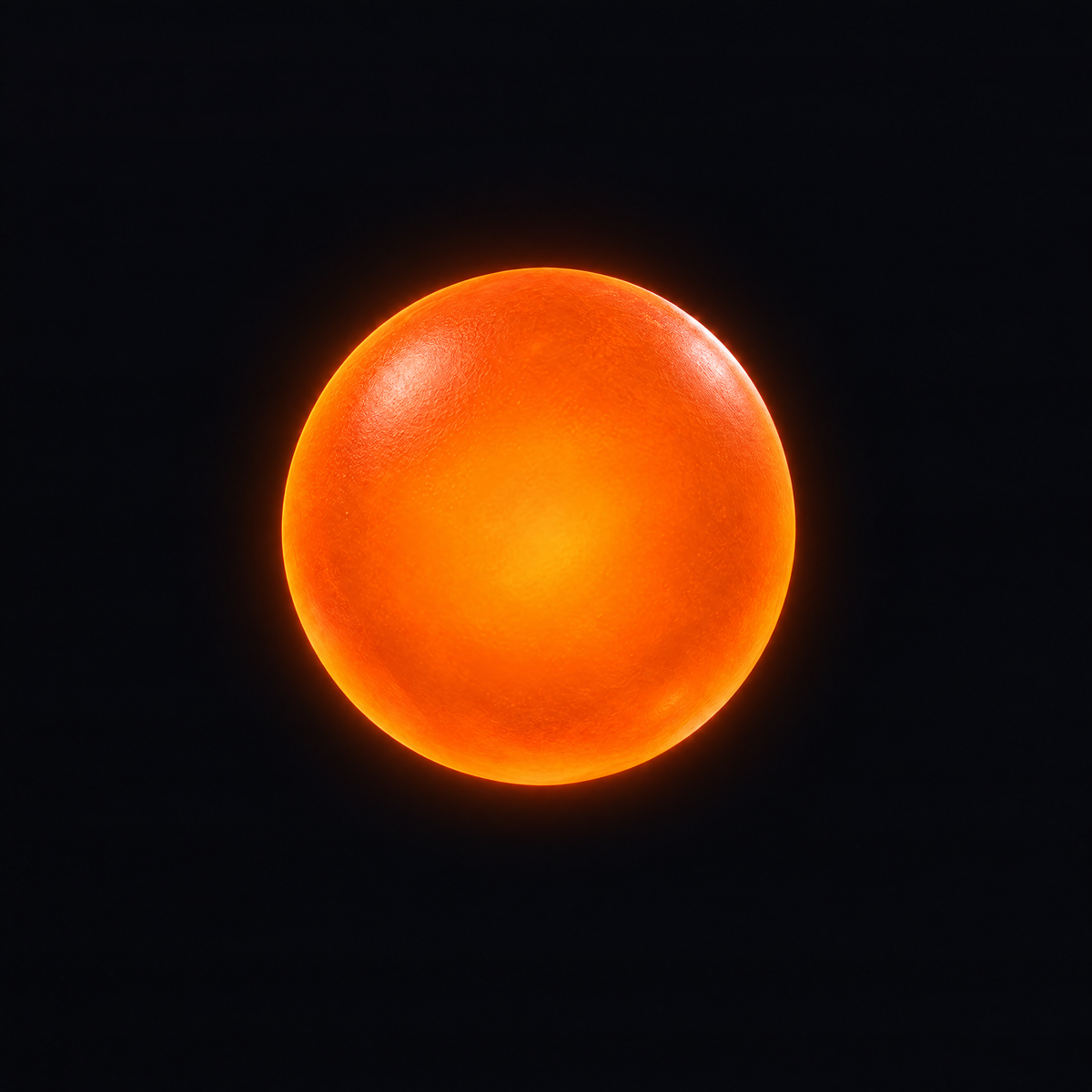 Boing ball glowing orange