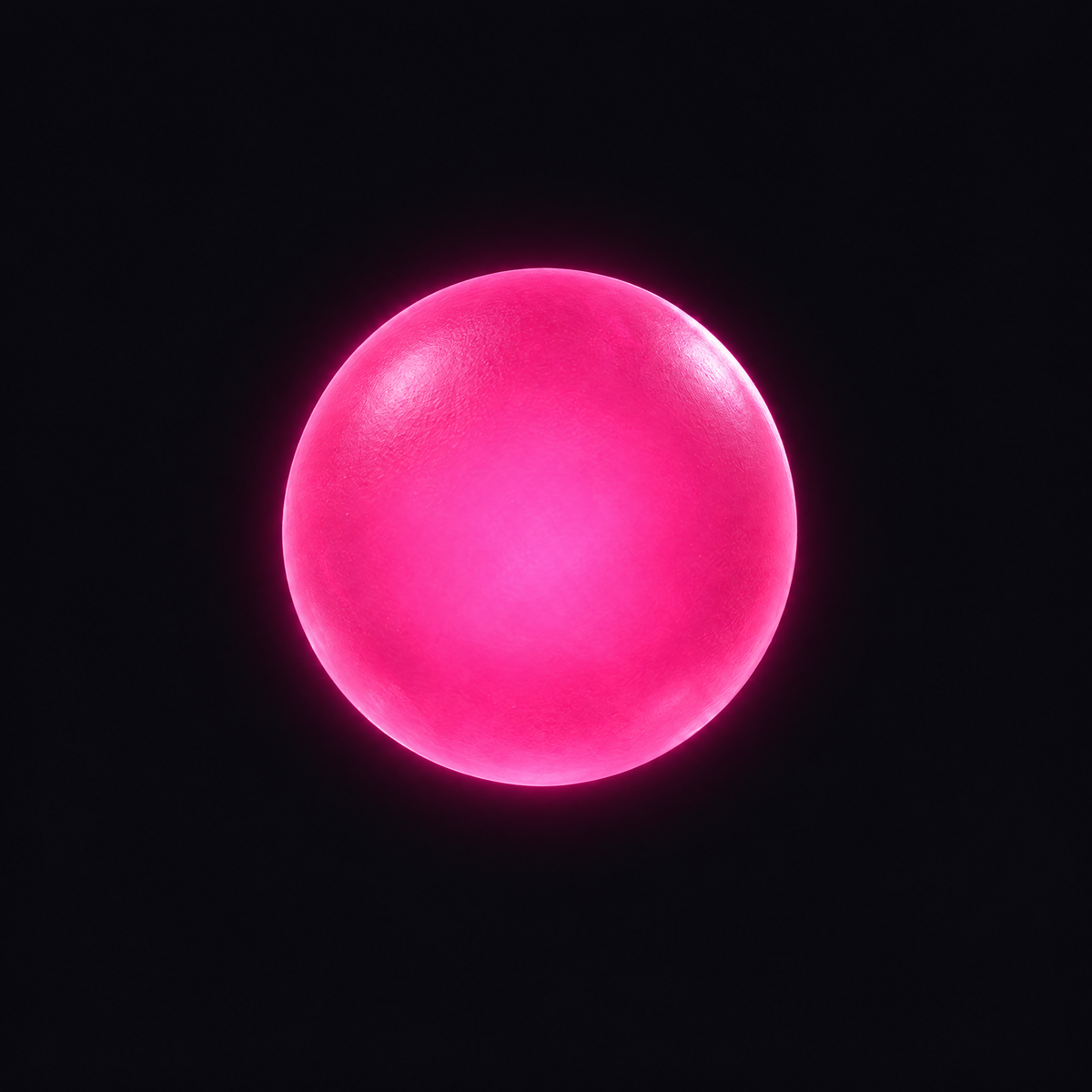 Boing ball glowing pink